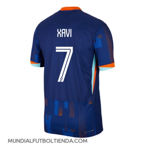 Camiseta Países Bajos Xavi Simons #7 Segunda Equipación Replica Eurocopa 2024 mangas cortas